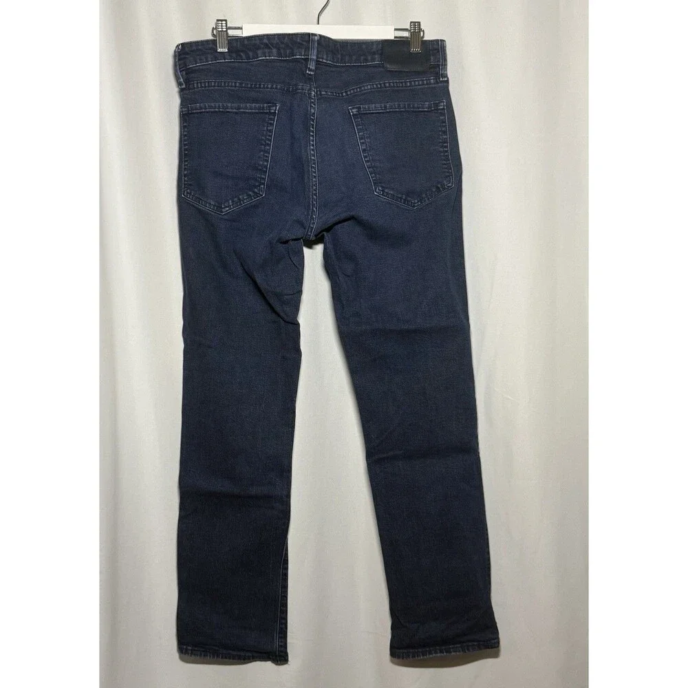 Bonobos Men's Size 33x32 Blue Jeans Dark Wash Straight Slim Stretch Denim